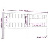  Posteljno vzglavje belo 205,5x4x100 cm trdna borovina, (20646981) | Shoptok.si