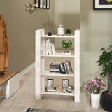 vidaXL knjižna omara/pregrada bela 80x35x125 cm trdna borovina Cene