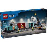 Lego City Harbor Cargo Train with Crane and Truck 60509 Cene