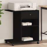 vidaXL Stalak za pisač s kotačima crni 60 x 40 x 68,5 cm Cijene