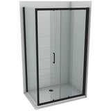 Copen atlas Black stakleni paravan transparentno staklo 6mm, crni mat ram - 100 cm Cene