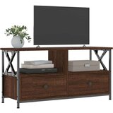 TV omarica rjavi hrast 90x33x45 cm inženirski les in železo, (20912801) | Shoptok.si