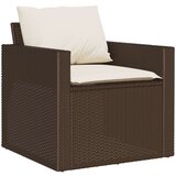vidaXL 4-dijelni set vrtnih sofa od poliratana s jastucima smeđi | shoptok.hr