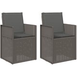  Vrtni jedilni stoli 2 pcs Svetlo siva in antracit PP, (5000285752) | Shoptok.si