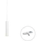 QAZQA Professional Design hanglamp wit incl. rail adapter 1-fase - Slimline Tuba small | Shoptok.si