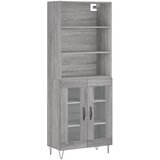 Maison Chic Visoka Komoda - Predalnik siva sonoma 69,5x34x180 cm inženirski les, (21719590) Cene