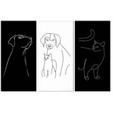  Slika - Domestic Animals (3 Parts) 90x60 Standard | shoptok.hr