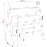  Ljestve za deke s obje strane Crna 90 x 50 x 100 cm Bambus Slike