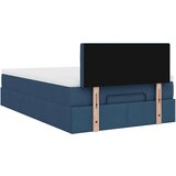 vidaXL Otomanski okvir kreveta s madraca plavi 120x190 cm od tkanine | shoptok.hr