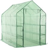 Furnova Rastlinjak z vhodom in 12 policami jeklo 143x214x196 cm, (21948431) | Shoptok.si