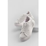 Marjin Women's Sneakers High-Sole Lace-Up Sneakers Bekor white Cene