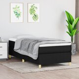 vidaXL Box spring postelja z vzmetnico črn 90x190 cm blago Cene