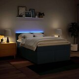 vidaXL Krevet s oprugama i madracem plavi 160x200 cm od tkanine | shoptok.hr