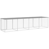  Kavez za kokoši s krovom svjetlosivi 403x98x90 cm čelični | shoptok.hr