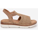EVENTO Women's Sandals With Braiding Beige-Gold Jelana | Shoptok.si