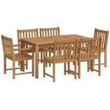  Vrtni blagovaonski set od 7 dijelova 150 x 90 cm masivno tikovino drvo | Eponuda.com
