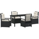 vidaXL Set za blagovanje u vrtu 5 dijelova Crni Poli Rattan | shoptok.hr