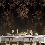  Foto tapeta - Baroque Ornaments in Patinated Gold and Browns: Retro Motif 250x175 Vodootporna | shoptok.hr