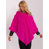 Wool Fashion Italia Poncho-AT-PN-2347.16-fuchsia | Shoptok.si