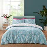 Catherine Lansfield Zelena/modra podaljšana posteljnina za zakonsko posteljo 230x220 cm Aruba Tropical Floral – | Shoptok.si