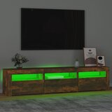 TV ormarić s LED svjetlima boja dimljenog hrasta 180x35x40 cm | Eponuda.ba