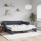  Dnevni krevet na razvlačenje bez madraca tamnosivi 100 x 200 cm | shoptok.hr
