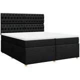  Krevet s oprugama i madracem crni 200x200 cm od tkanine | shoptok.hr