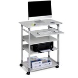 Durable voziček za računalnik, za delo stoje, svetlo siv | Shoptok.si