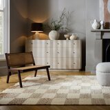 Flair Rugs Kremno bela/naravna ročno tkana preproga iz mešanice volne 120x170 cm Eric Checkboard – | Shoptok.si