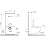 Vitra 770-5761-01 Vitrus sanitarni modul za WC školjko | Shoptok.si