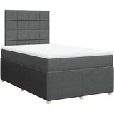  Krevet box spring s madracem tamnosivi 120 x 190 cm tkanina | shoptok.hr