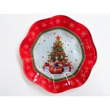 Mondex Dekorativni krožnik steklo Allesken Santa Lila 23,3x23,3x4,5 večbarven 1kos, (5000349985) | Shoptok.si