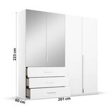 home24 Omara S Klasičnimi Vrati Montclar, Bela | Shoptok.si