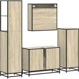  4-dijelni set kupaonskog namještaja boja hrasta sonome drveni | shoptok.hr