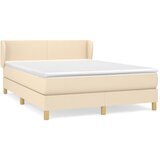 vidaXL Krevet s oprugama i madracem krem 140x200 cm od tkanine Cijene