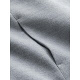 Ombre Men's coat with high collar and asymmetrical fastening - grey melange | shoptok.hr