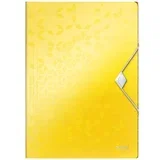 Leitz mapa s klapo in elastiko wow, a4, rumena 45990016