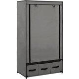 vidaXL Garderobna omara siva 87x49x159 cm iz blaga Cene