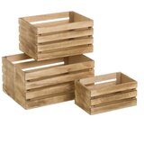 Casa Selección Škatle za shranjevanje v kompletu 3 ks v naravni barvi 31x23x15 cm – | Shoptok.si