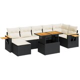  8-dijelni set vrtnih sofa od poliratana s jastucima crni bagrem | shoptok.hr