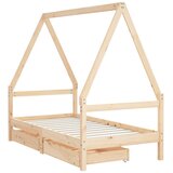  Okvir za dječji krevet s ladicama 80x160 cm od masivne borovine | shoptok.hr