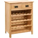 Omarica za vino 72x32x90 cm trdna hrastovina