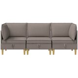  Set namještaja za dnevni boravak 3 pcs Sivosmeđa Tkanina | shoptok.hr
