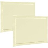  Jastučići za sjedenje 2 pcs Krema 47 x 36 x 2 cm Poliester | shoptok.hr