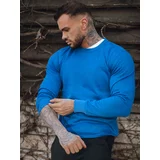 DStreet Men's Monochrome Blue Sweatshirt from