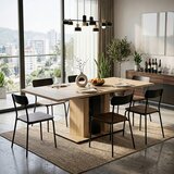 CARRYHOME JEDILNA MIZA, črna, hrast artisan | Shoptok.si