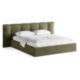 Micadoni Zelena oblazinjena zakonska postelja s prostorom za shranjevanje z letvenim dnom 140x200 cm Eric – | Shoptok.si