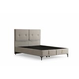 Hanah home Bade 140 x 200 - Beige Beige Double Bed Base & Headboard | ePonuda.com