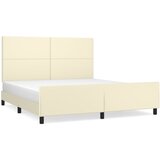  Okvir za krevet s uzglavljem krem 160x200 cm od umjetne kože | Eponuda.com