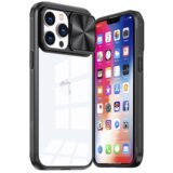 Onasi Lens Cover silikonski ovitek zaščita za iPhone 15 Pro Max - prozorno črn | Shoptok.si